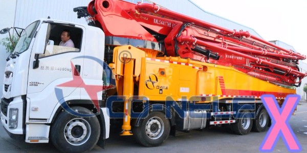 部分臂架or全展臂架，根據(jù)實(shí)際情況來(lái)定，實(shí)現(xiàn)小型泵車靈活施工